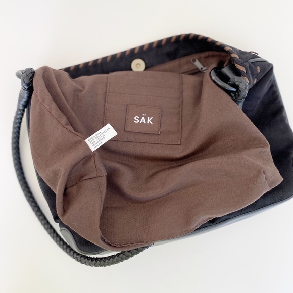 The Sak Black Suede Shoulder Bag Purse - Picture 9 of 10